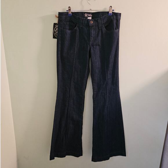 Anlo Blue Pacific Wash Wide Leg Jeans Size 30 TALL DISCONTINUED Hippie Boho - Picture 4 of 14